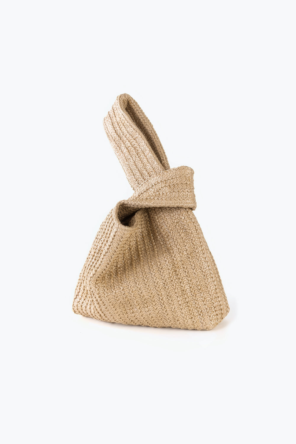 Woven Wrist Handle Knot Bag