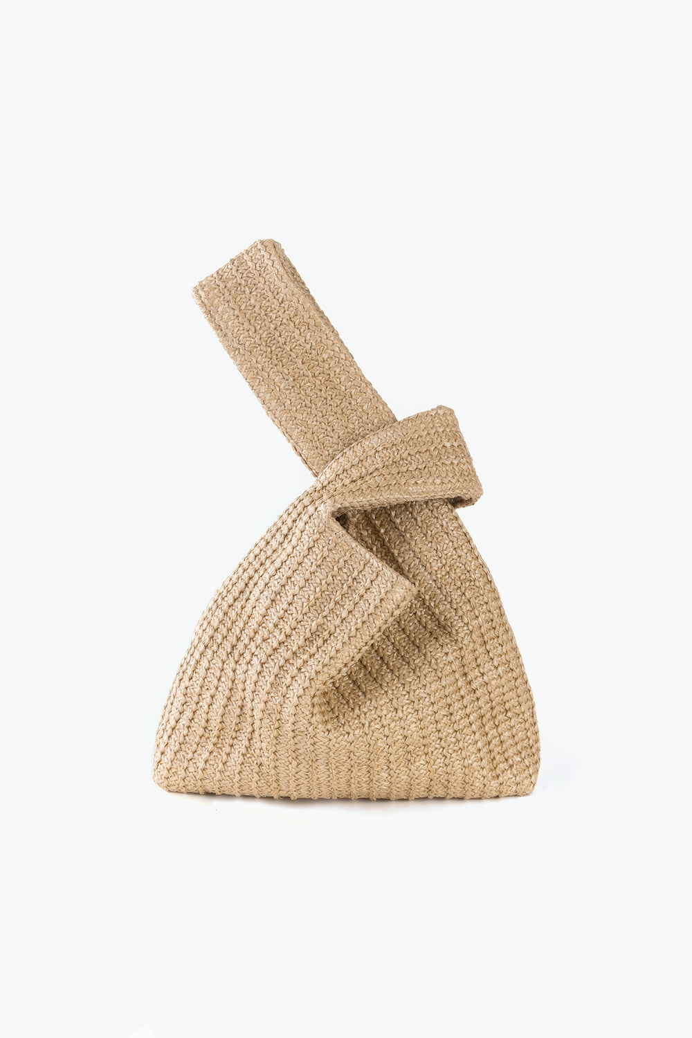 Woven Wrist Handle Knot Bag