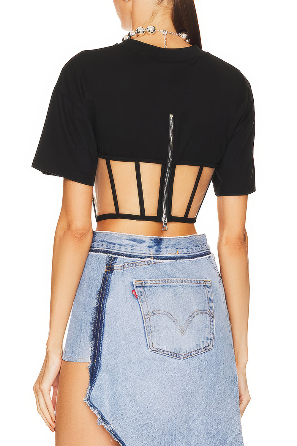 Structured Corset-Detail Top
