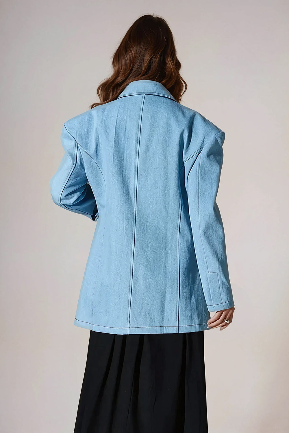Oversized Tailored Blazer - Blue