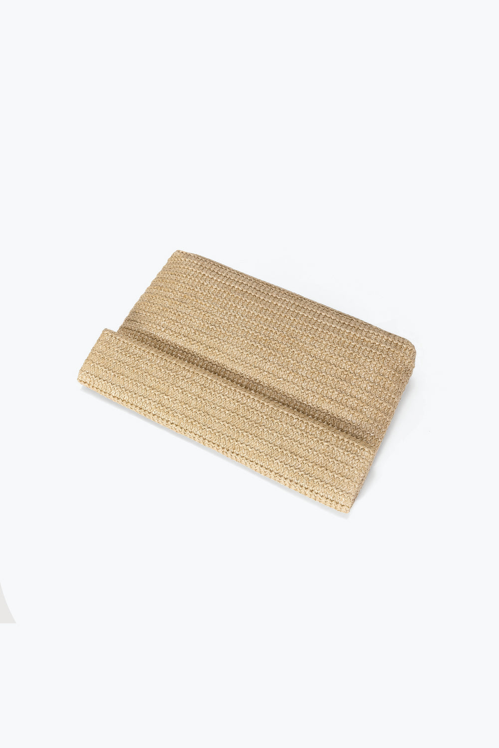 Woven Fold-Over Clutch Bag