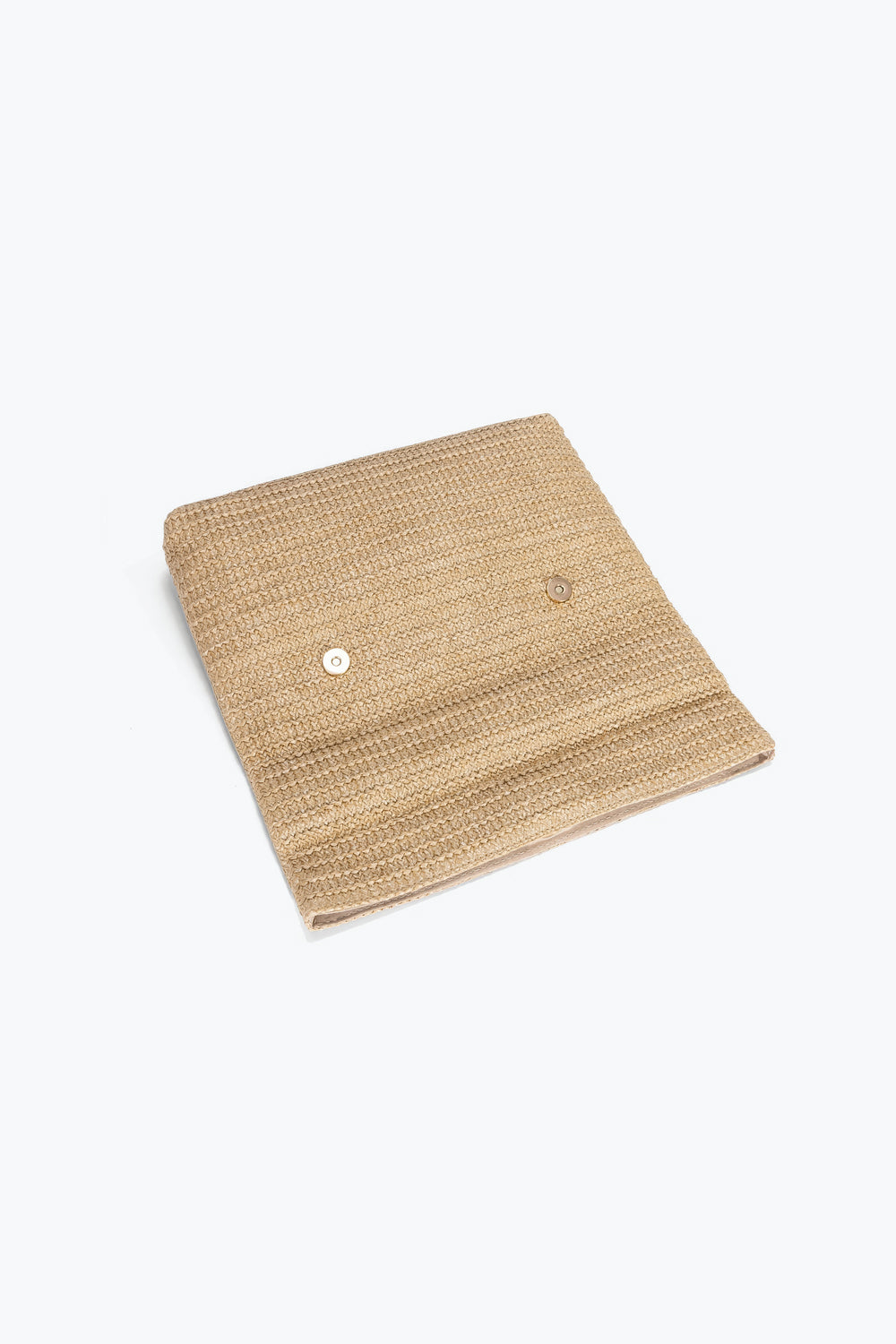 Woven Fold-Over Clutch Bag