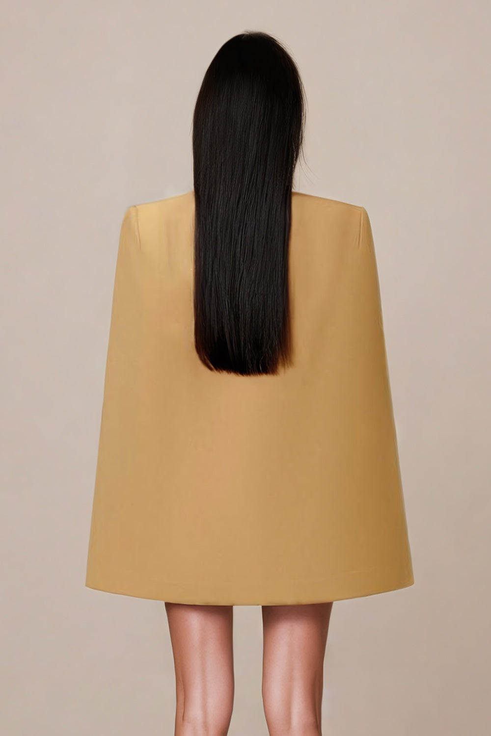 Structured Cape Blazer with Belt Detail