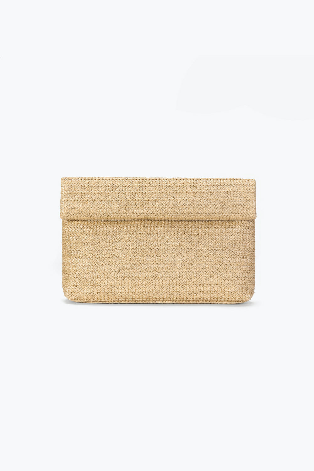 Woven Fold-Over Clutch Bag