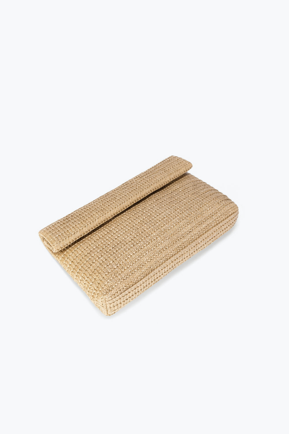 Woven Fold-Over Clutch Bag