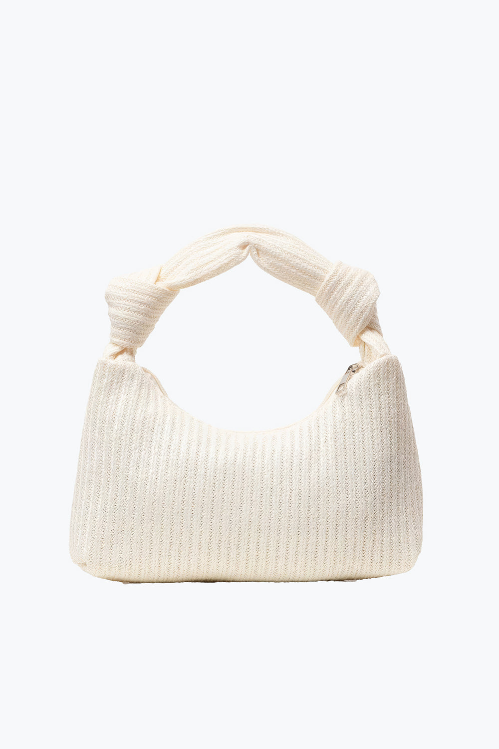 Woven Shoulder Bag with Knotted Strap