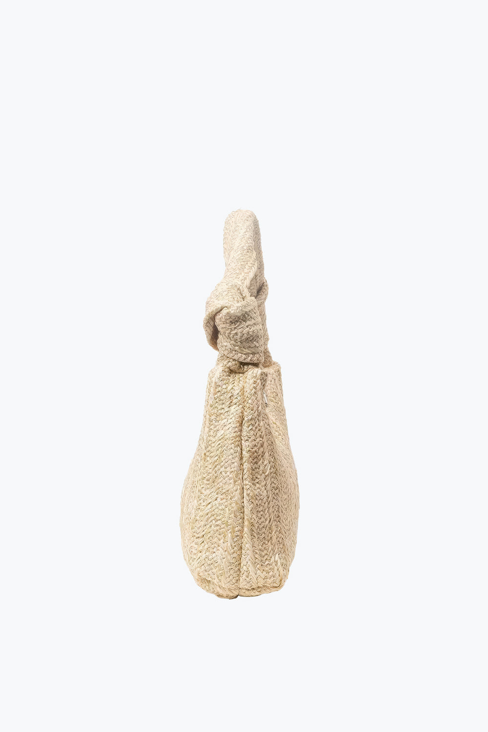 Woven Shoulder Bag with Knotted Strap