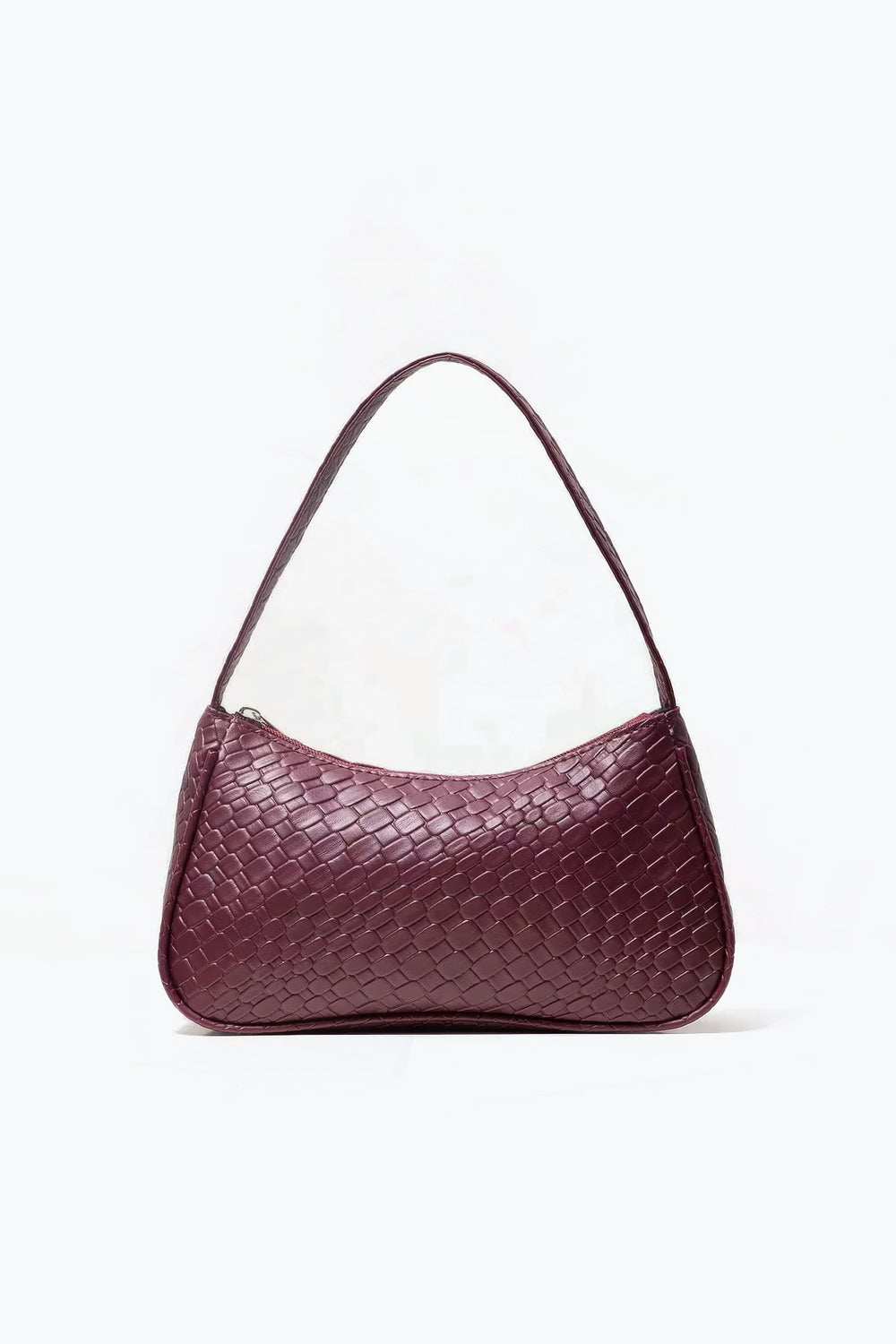 Woven Texture Top Handle Shoulder Bag
