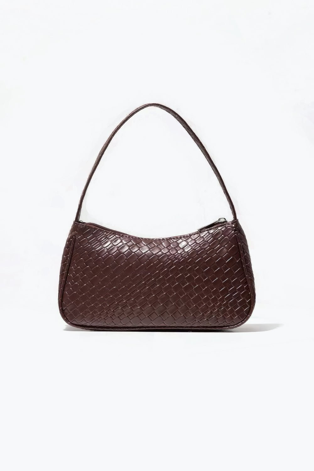 Woven Texture Top Handle Shoulder Bag