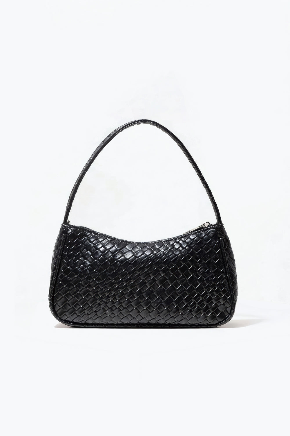 Woven Texture Top Handle Shoulder Bag