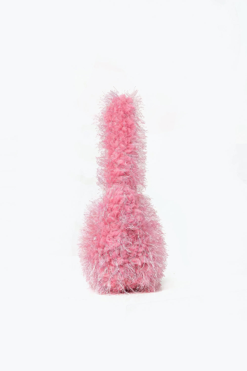 Fluffy Textured Shoulder Bag with Metallic Fibers