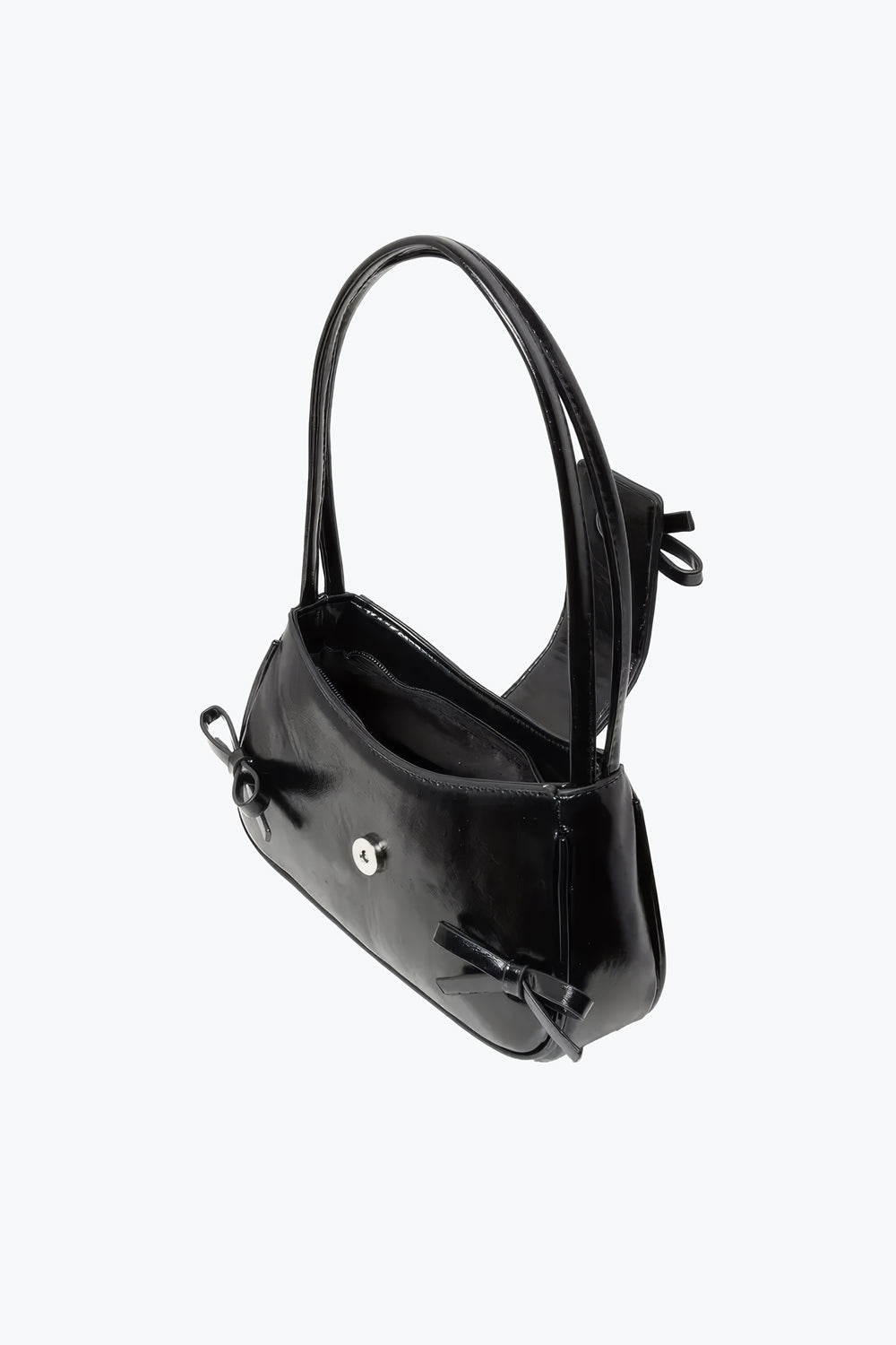 Leopard Pattern Shoulder Bag with Bow Accents