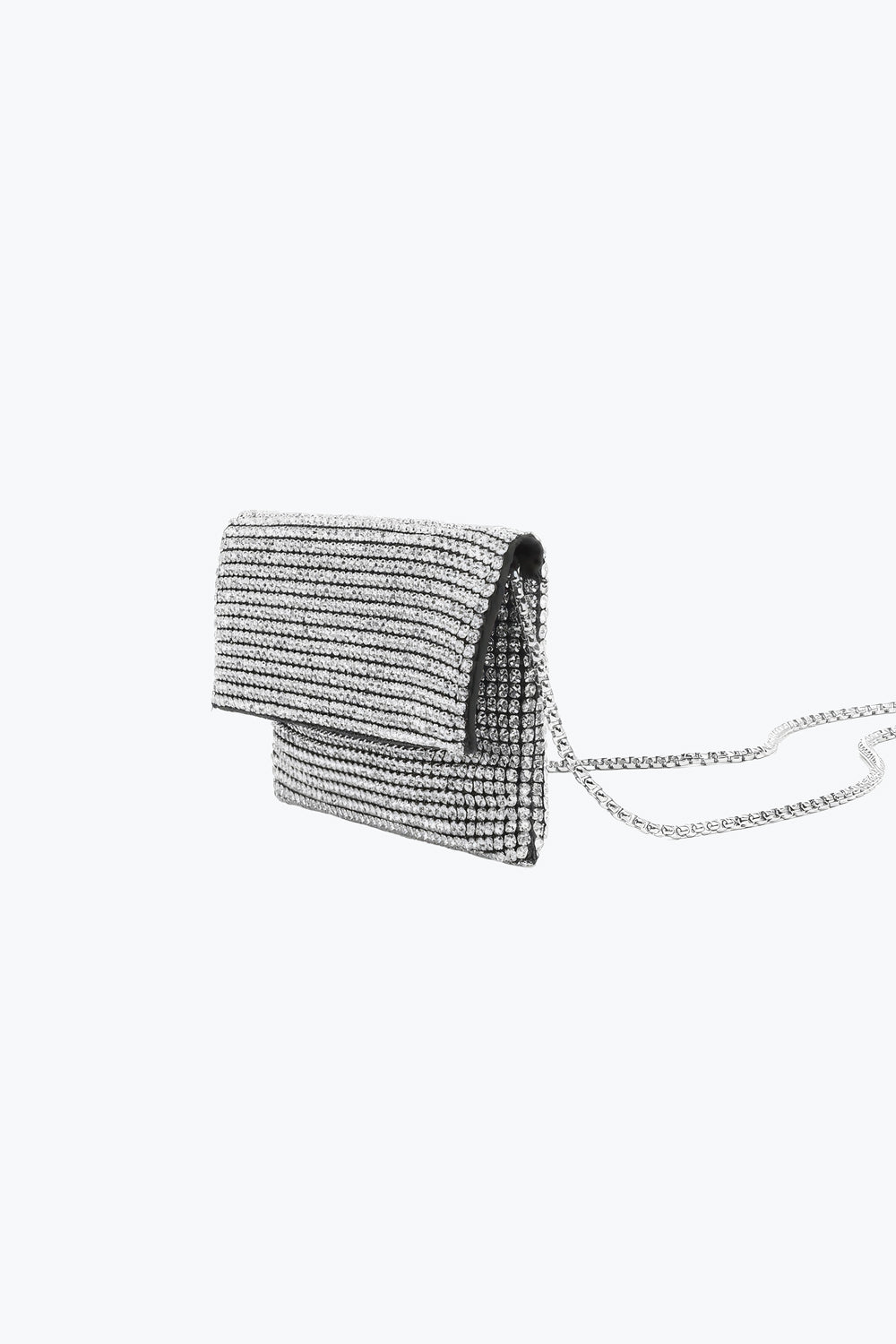 Rhinestone Mesh Chain Shoulder Bag