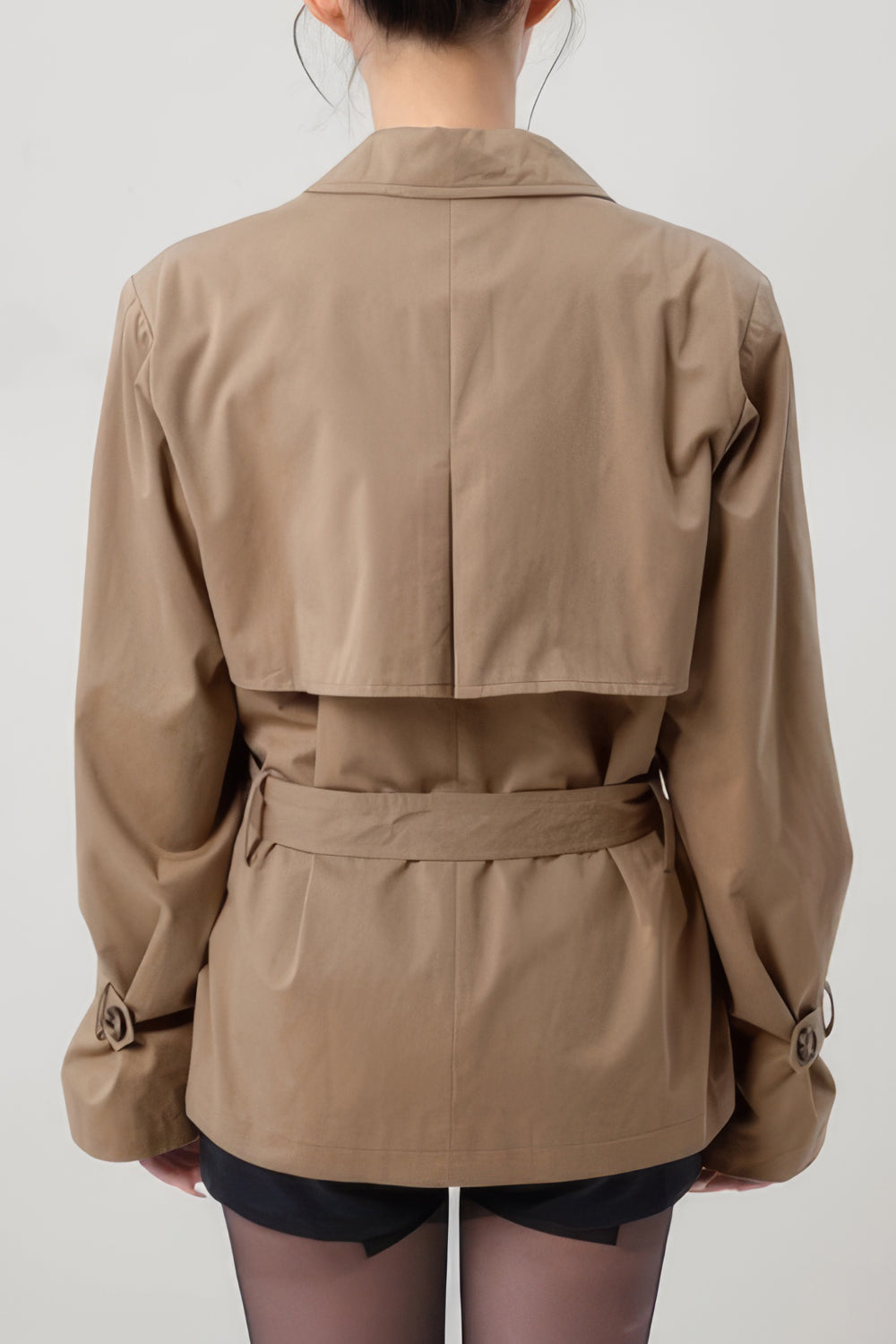 Double-Breasted Belted Trench Coat