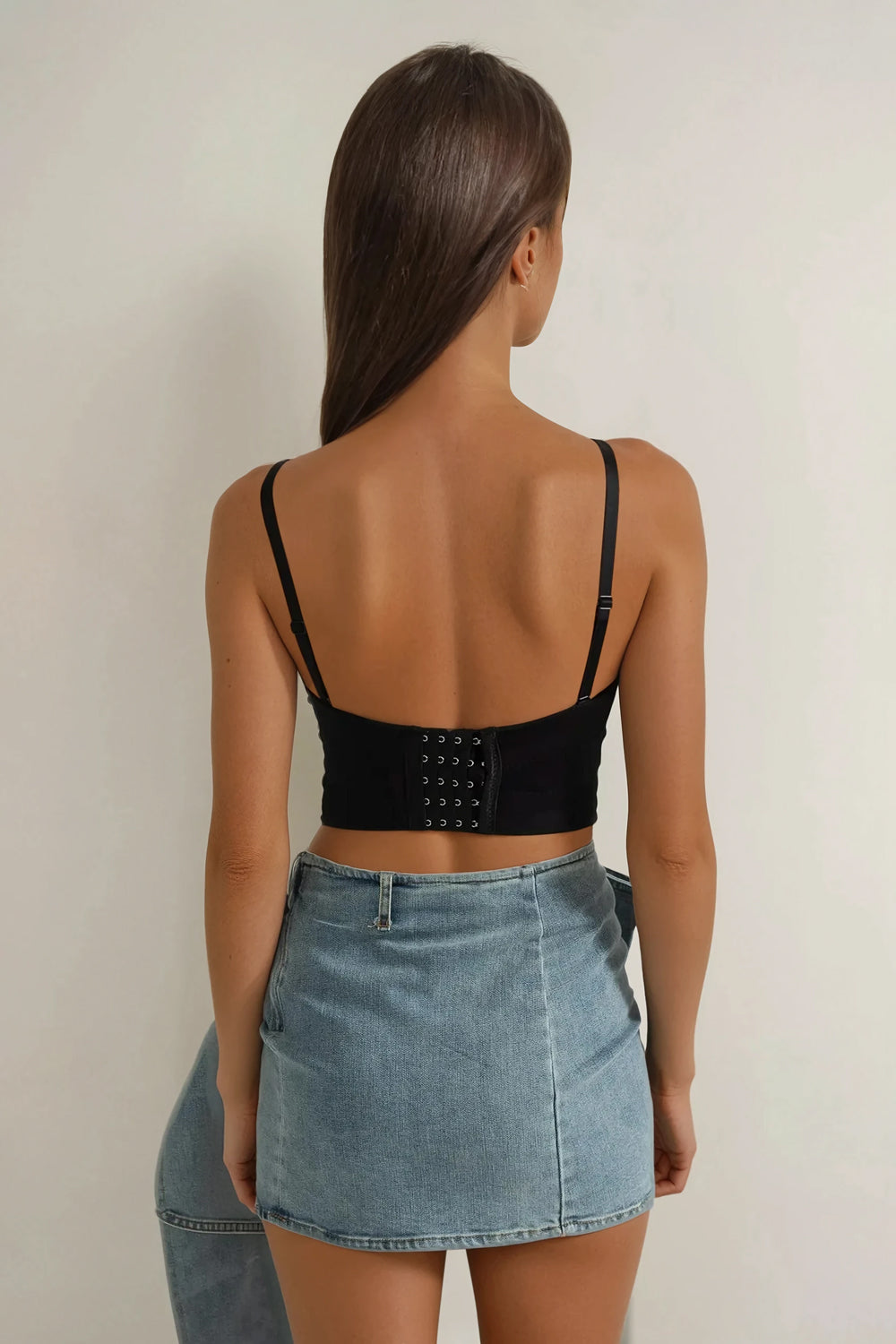 Floral Strap Corset Top - Red