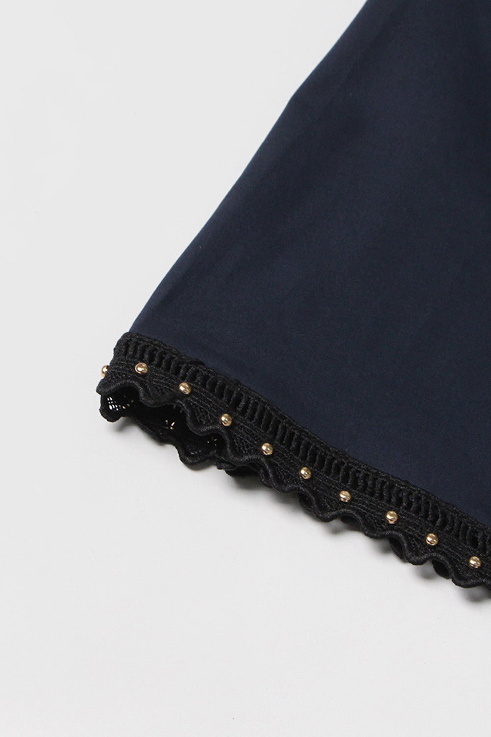 Lace Detail Two-Piece Set - Navy