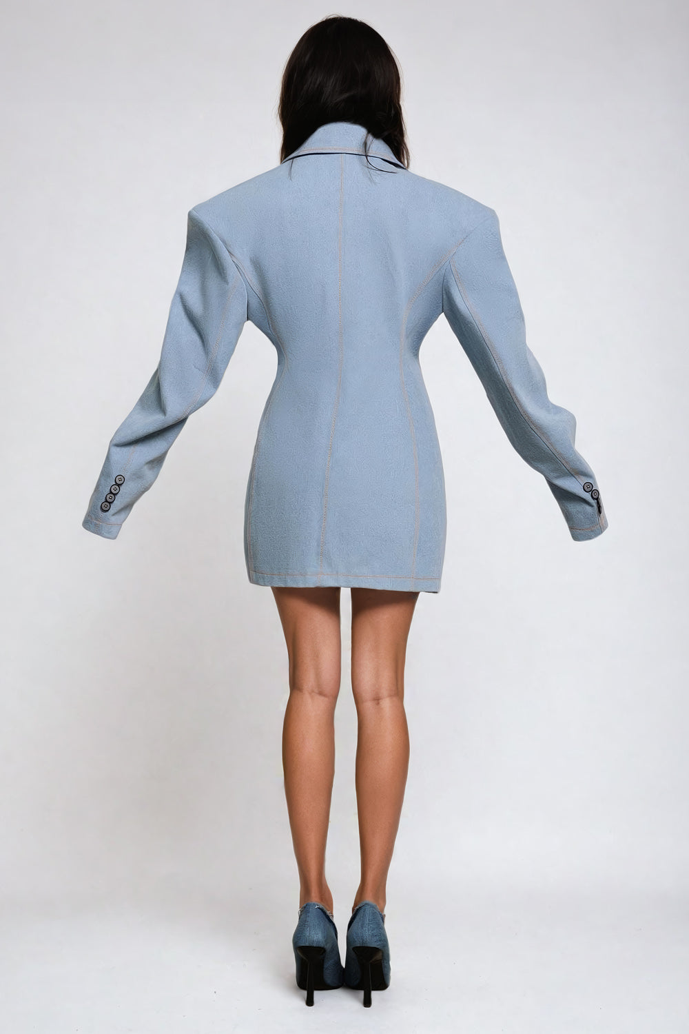 Structured Oversized Blazer - Blue