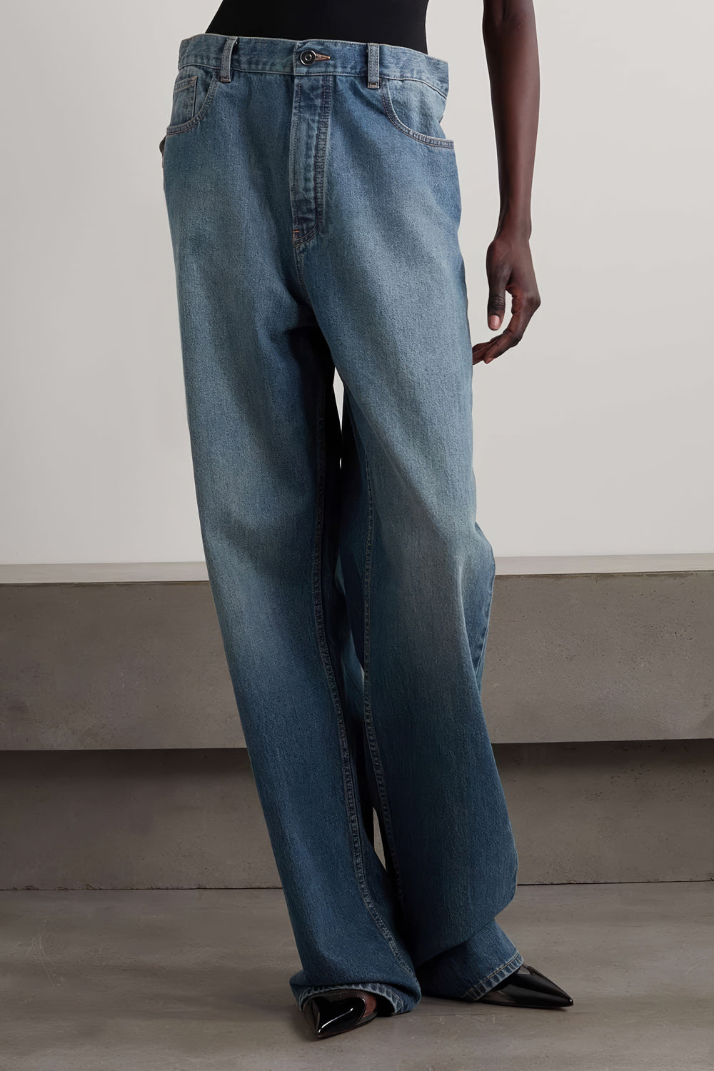 High-Waisted Wide-Leg Jeans