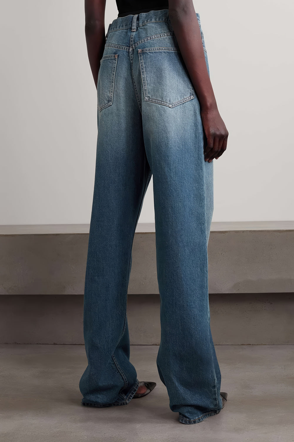 High-Waisted Wide-Leg Jeans