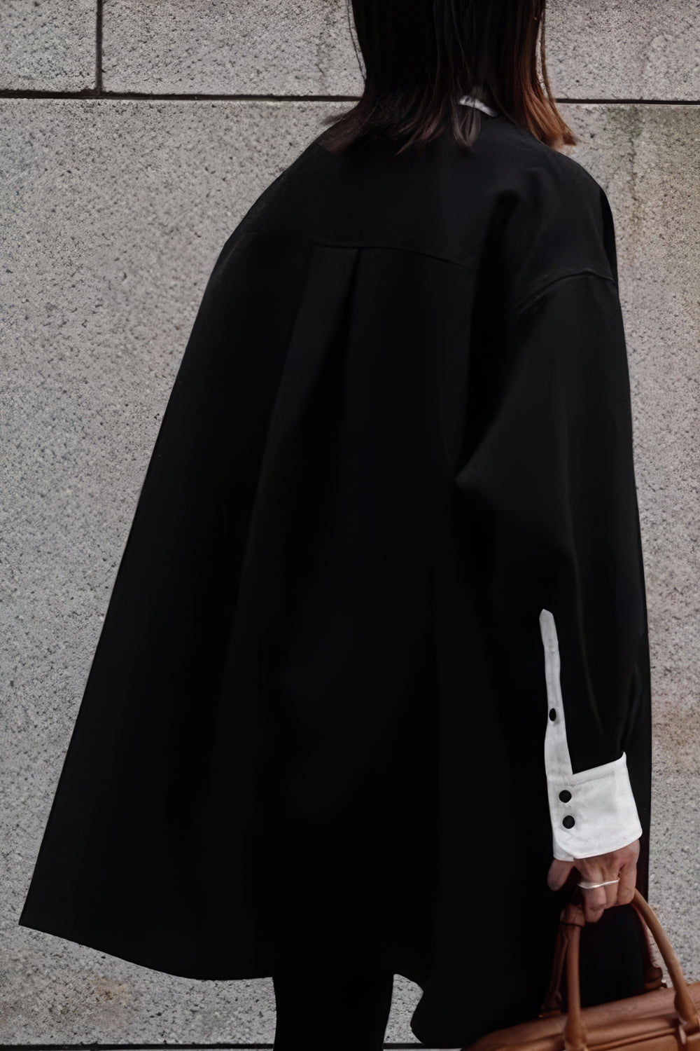 Oversized Longsleeve Mini Dress - Black