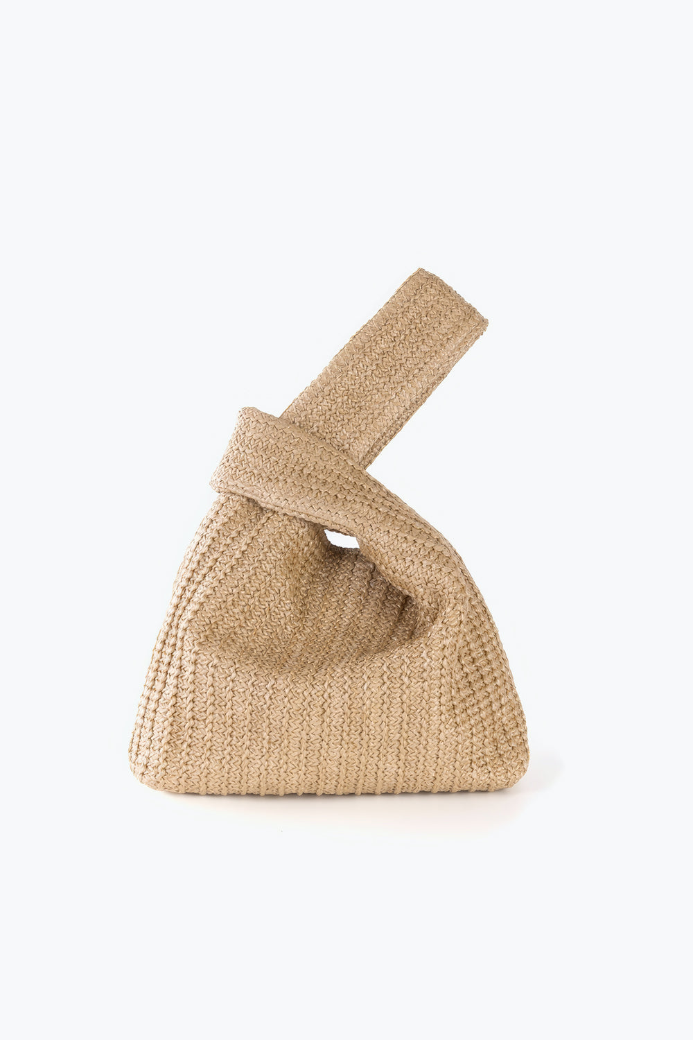 Woven Wrist Handle Knot Bag