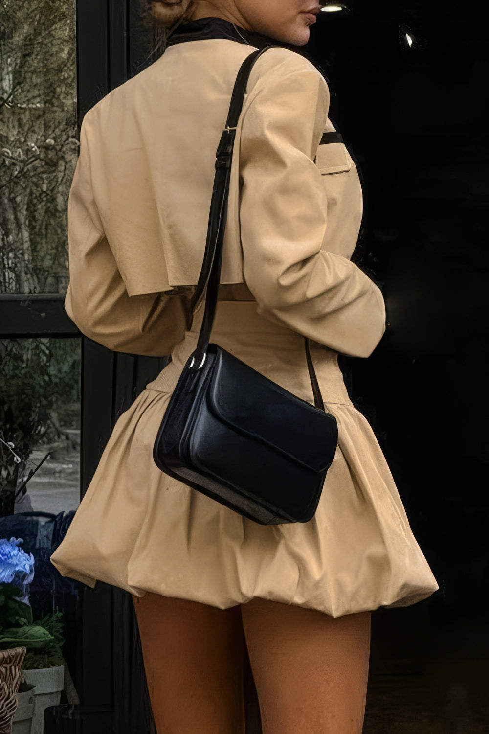 Cropped Jacket and Button-Front Skirt Co-Ord Set