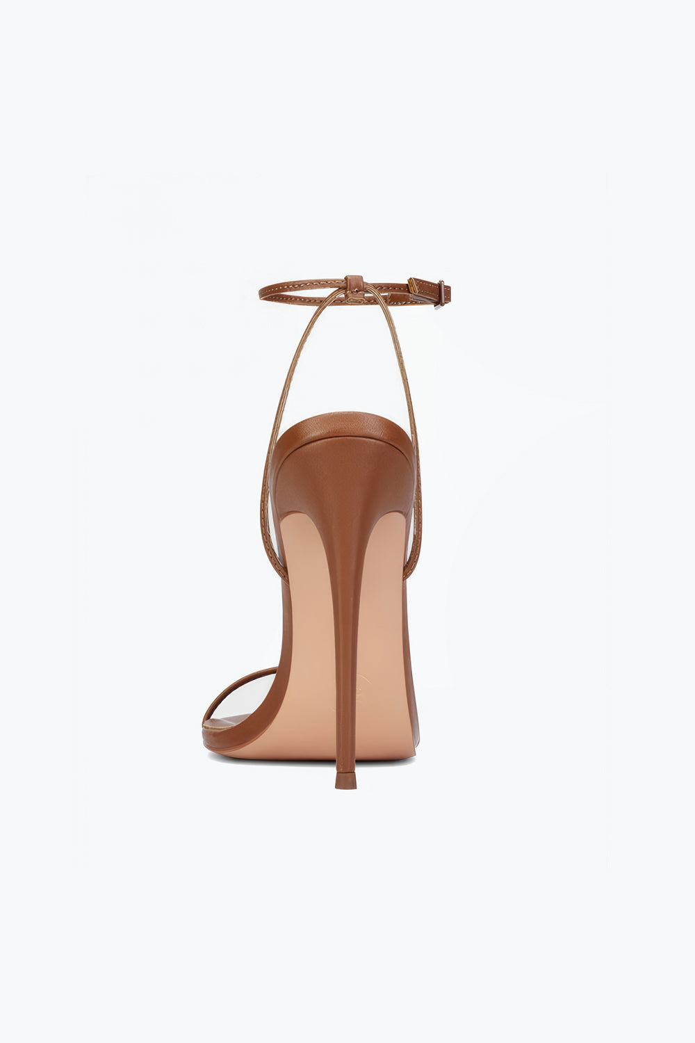 Minimal Strap High Heel Sandals - Brown