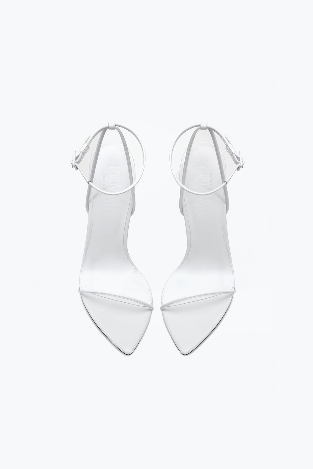 Minimal Strap High Heel Sandals - White