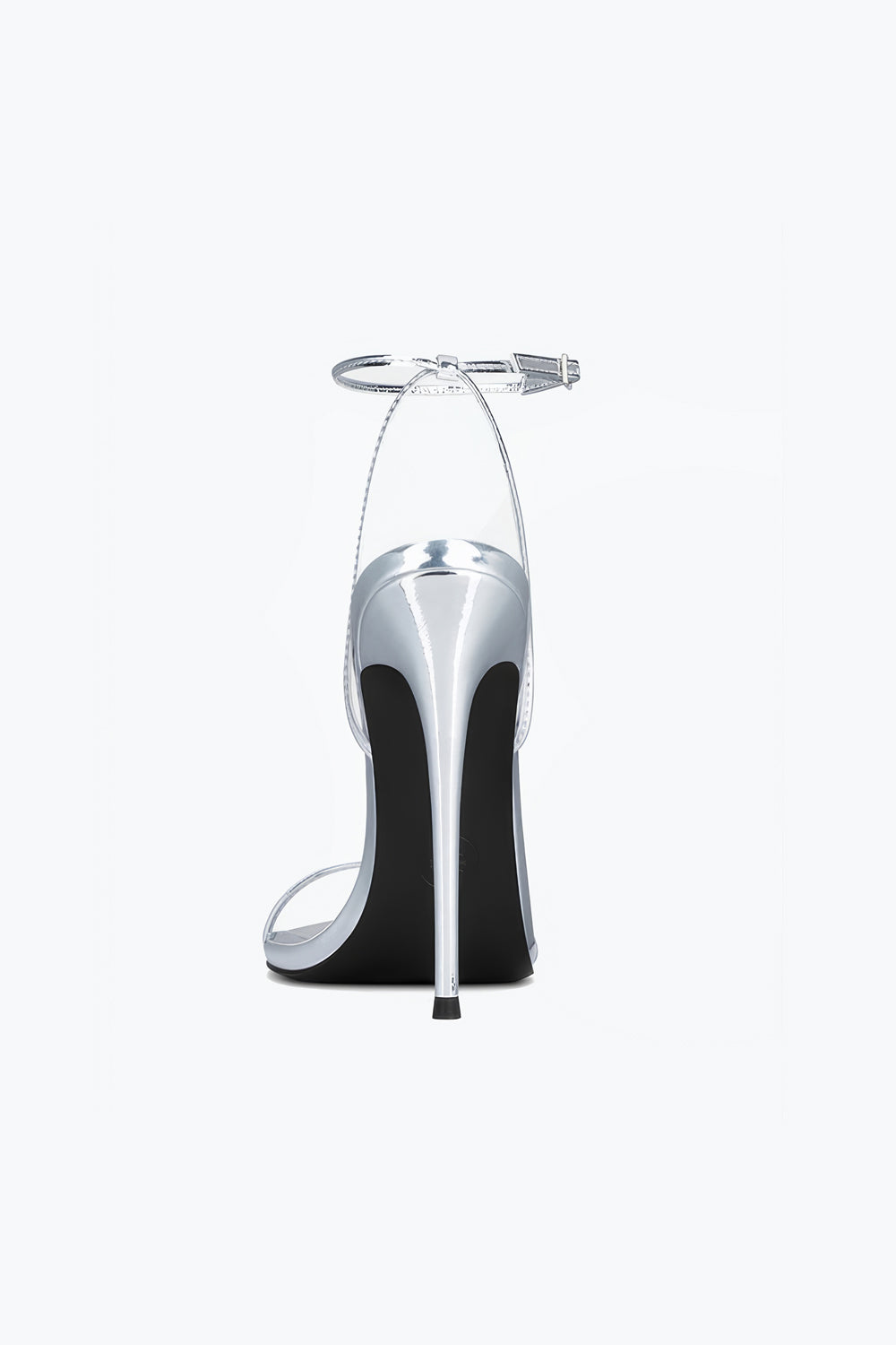Minimal Strap High Heel Sandals - Silver