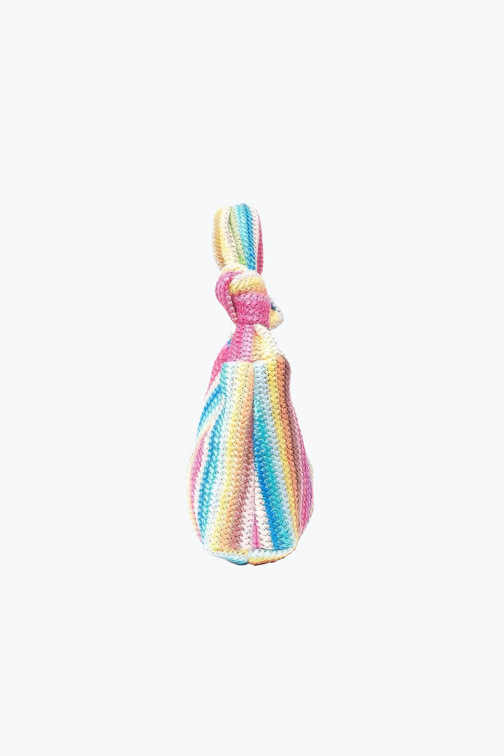 Woven Shoulder Bag with Knotted Strap