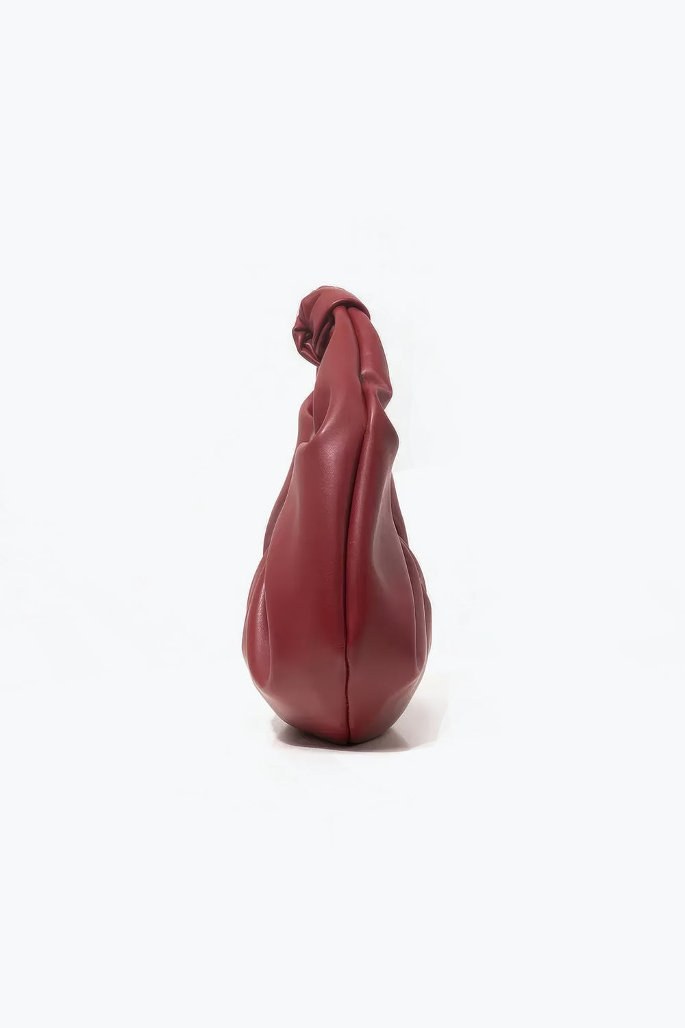 Round Knot Handle Bag with Soft Ruched Design