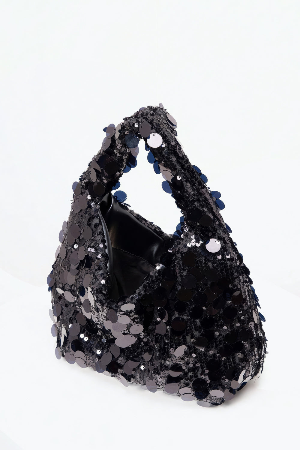 Sequin Embellished Slouchy Shoulder Bag