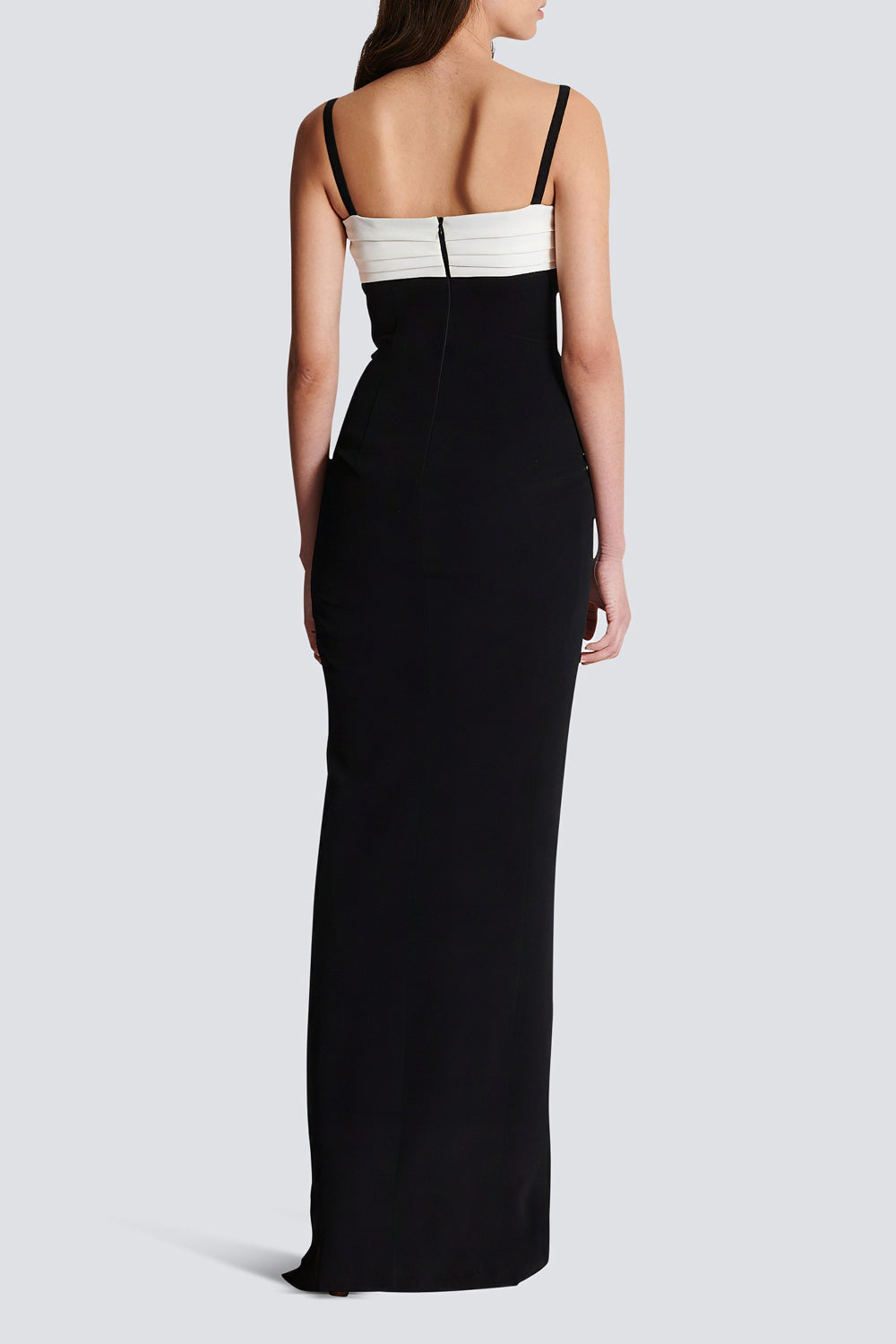 Square Collar Maxi Dress with Side Slit