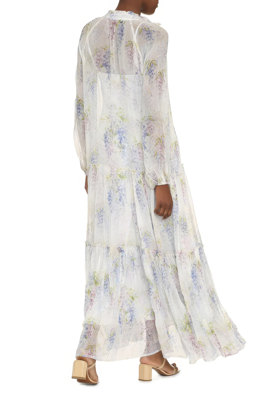 Floral Print Tiered Maxi Dress