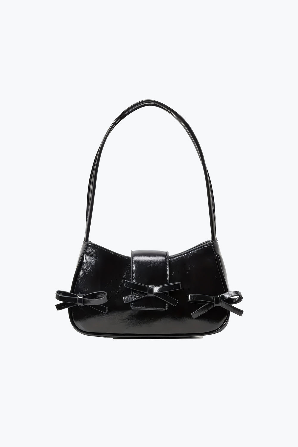 Leopard Pattern Shoulder Bag with Bow Accents