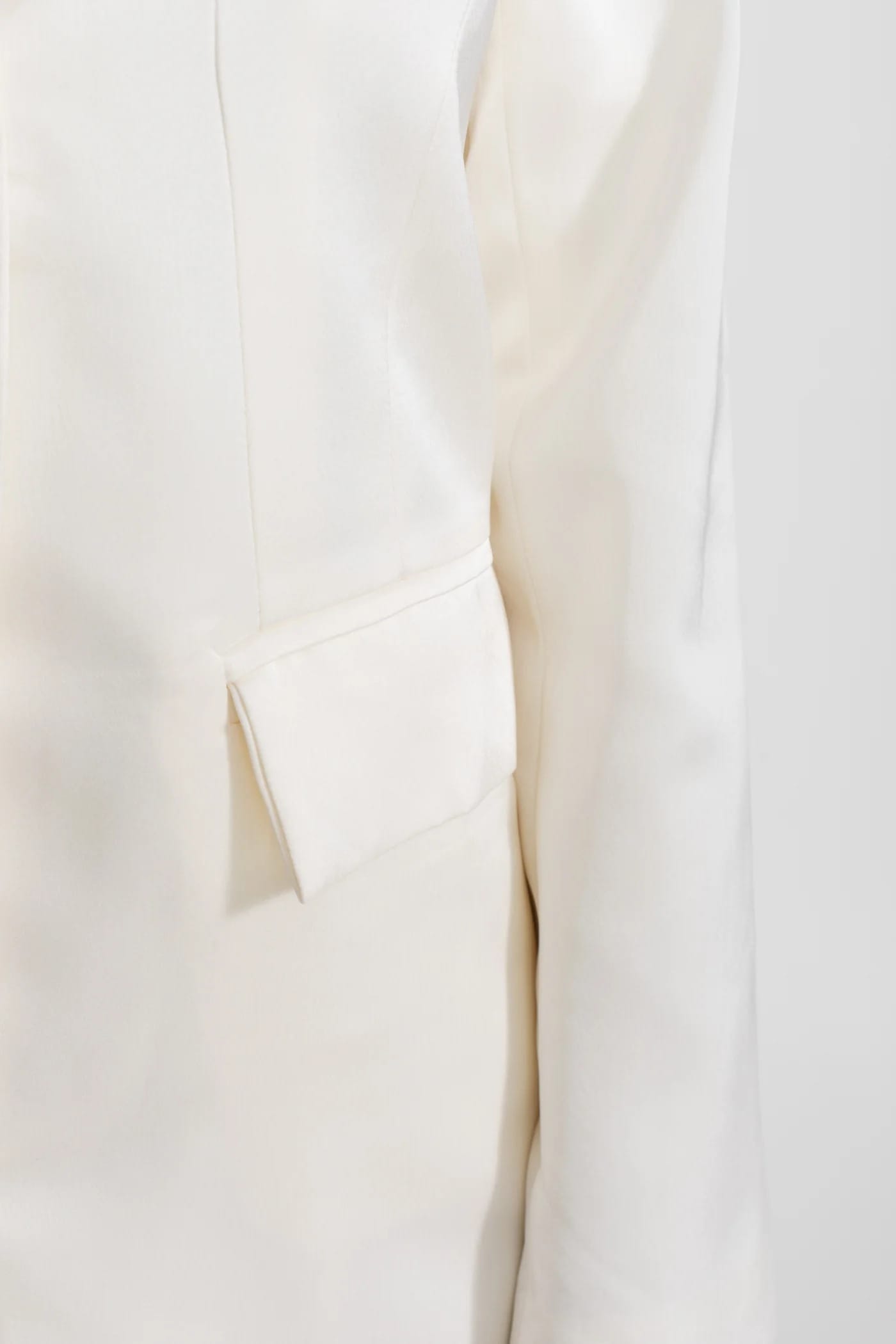 Blazer Style Midi Dress - White