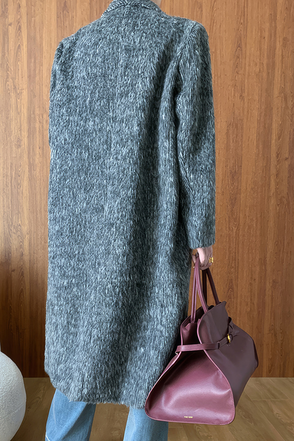 Double-Breasted Coat with Gold-Tone Buttons