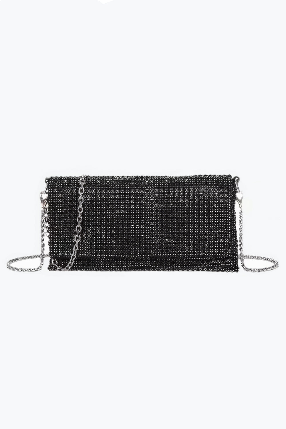 Rhinestone Mesh Chain Shoulder Bag