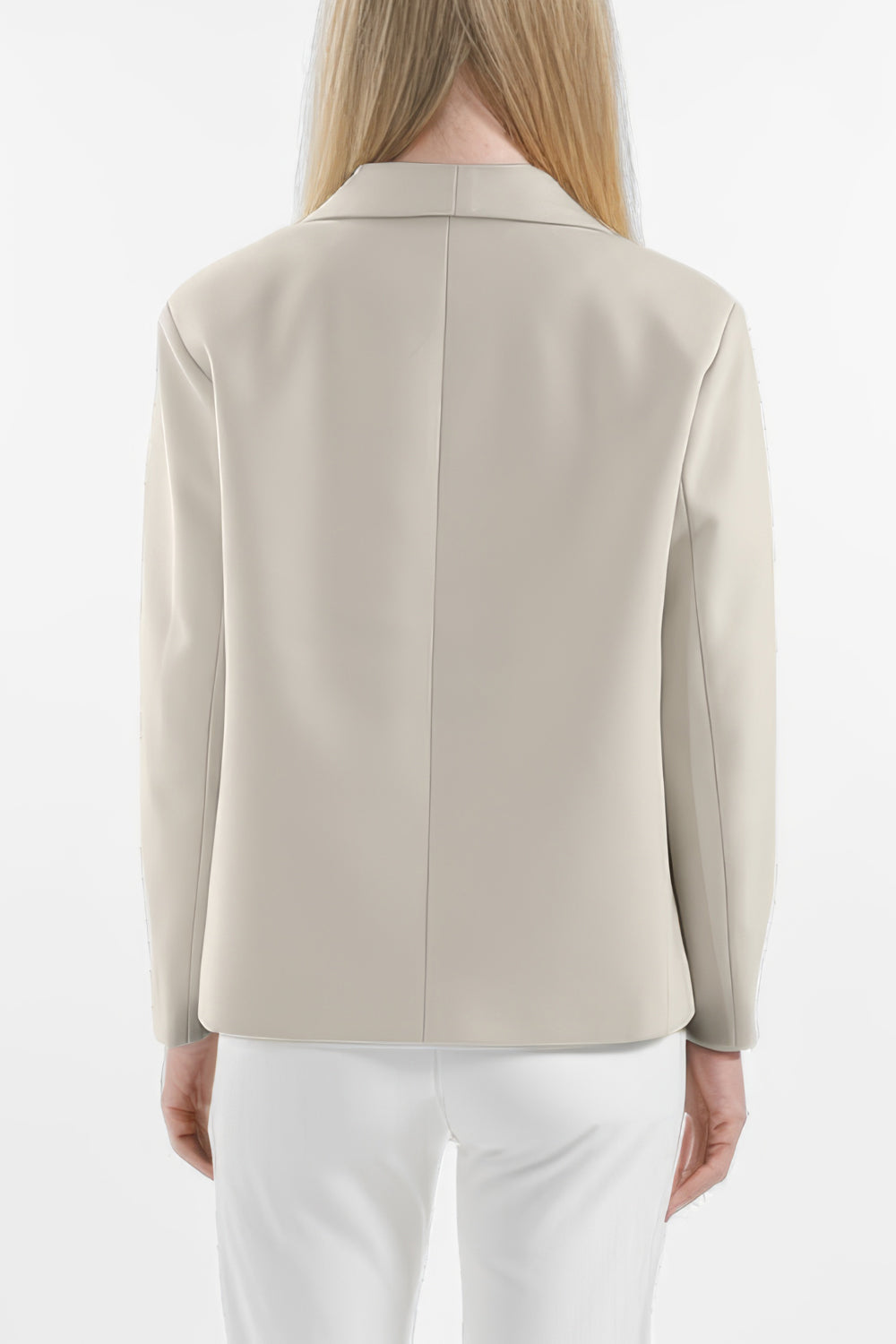 Elegant Notched Collar Blazer with Side Pockets