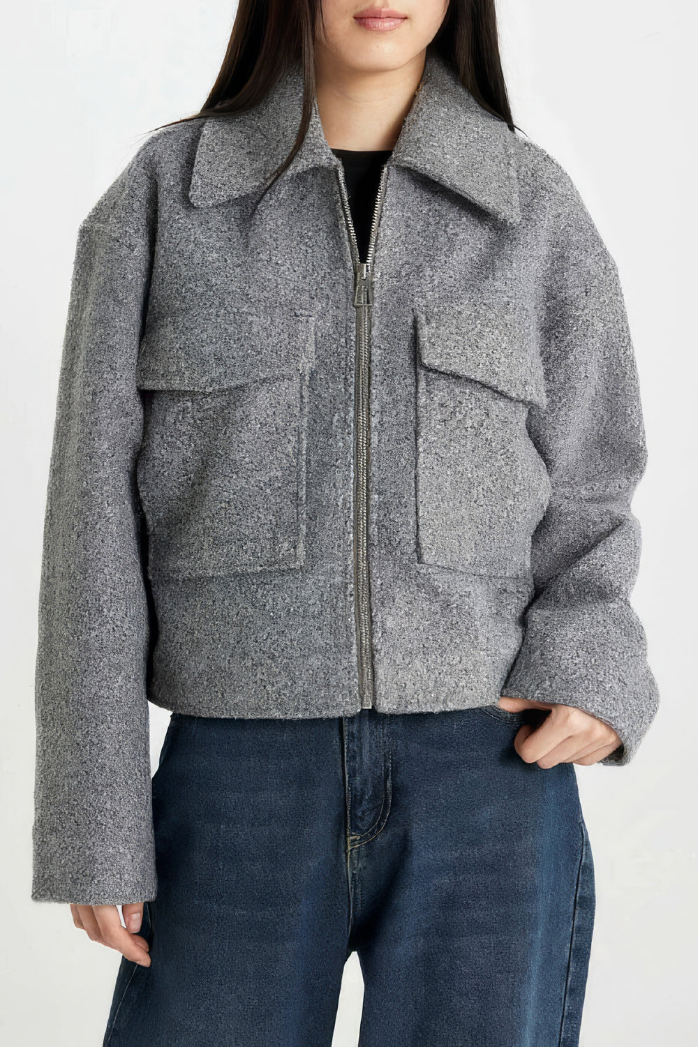 Structured Zip-Front Jacket