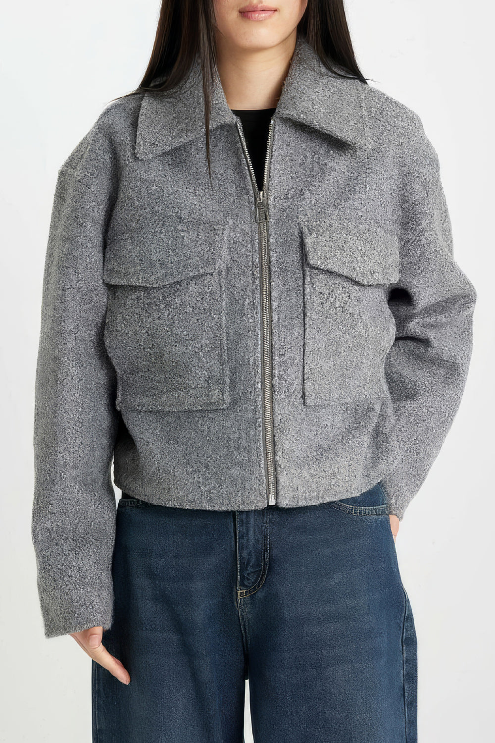 Structured Zip-Front Jacket