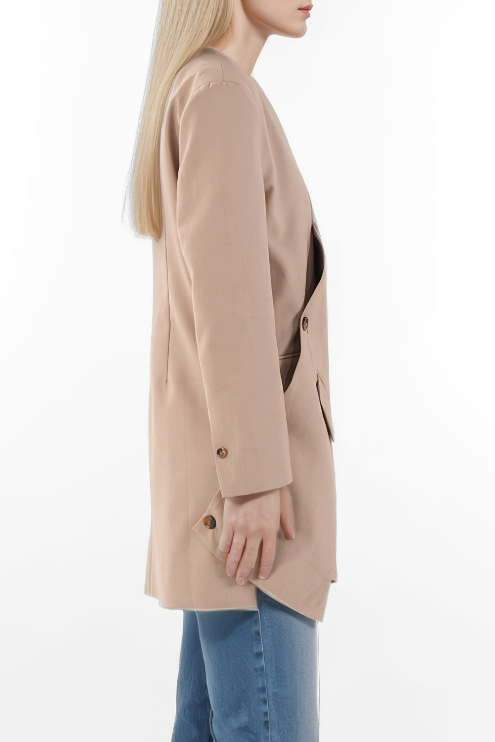 Asymmetric Blazer-Style Mini Dress
