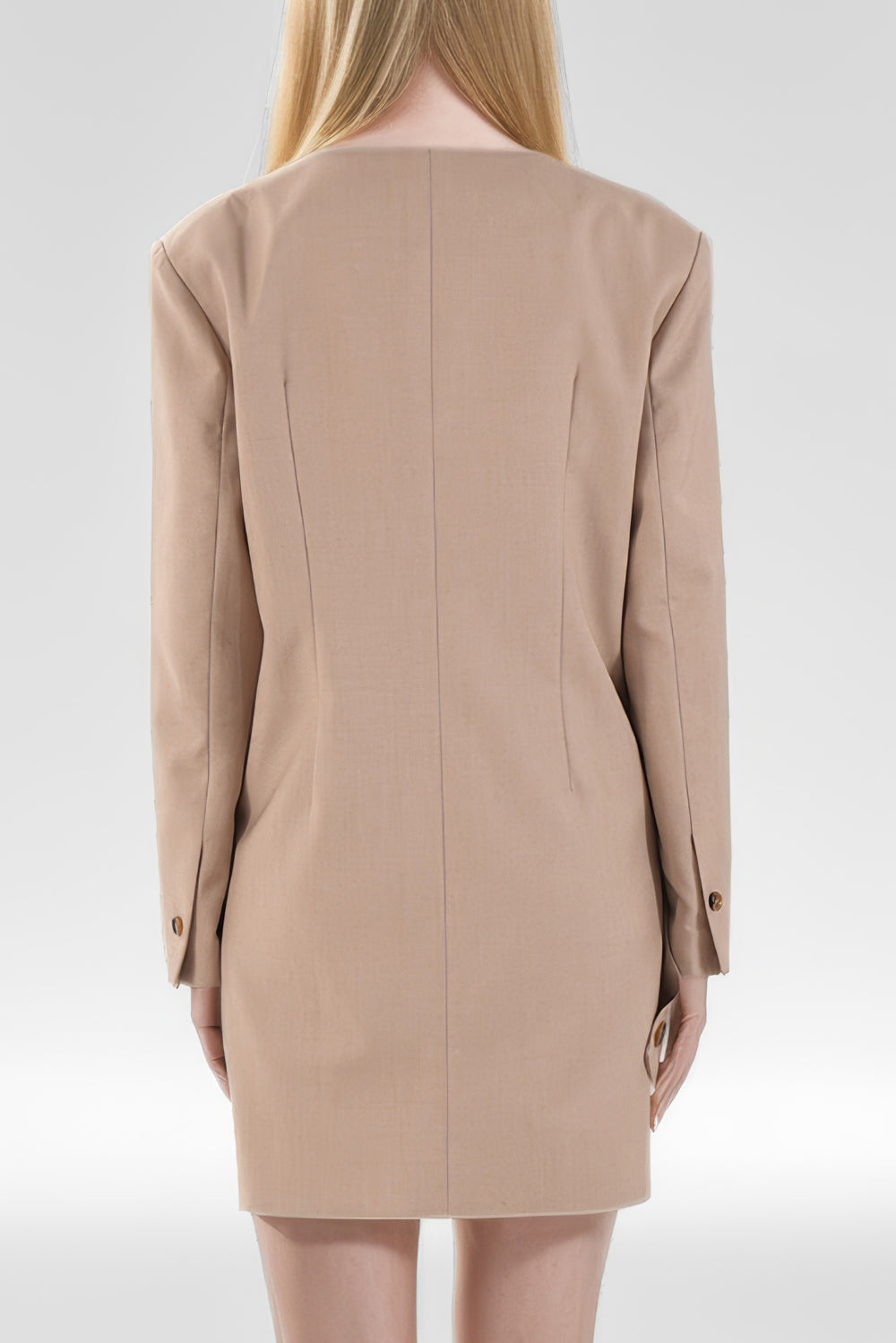 Asymmetric Blazer-Style Mini Dress
