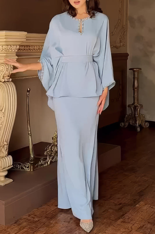 Elegant Top and Maxi Skirt Two-Piece Set