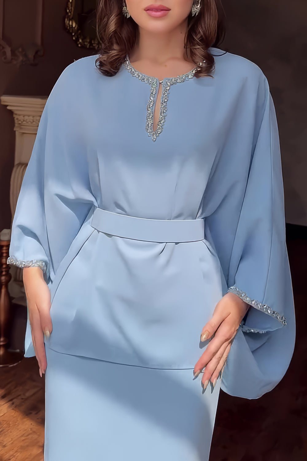 Elegant Top and Maxi Skirt Two-Piece Set