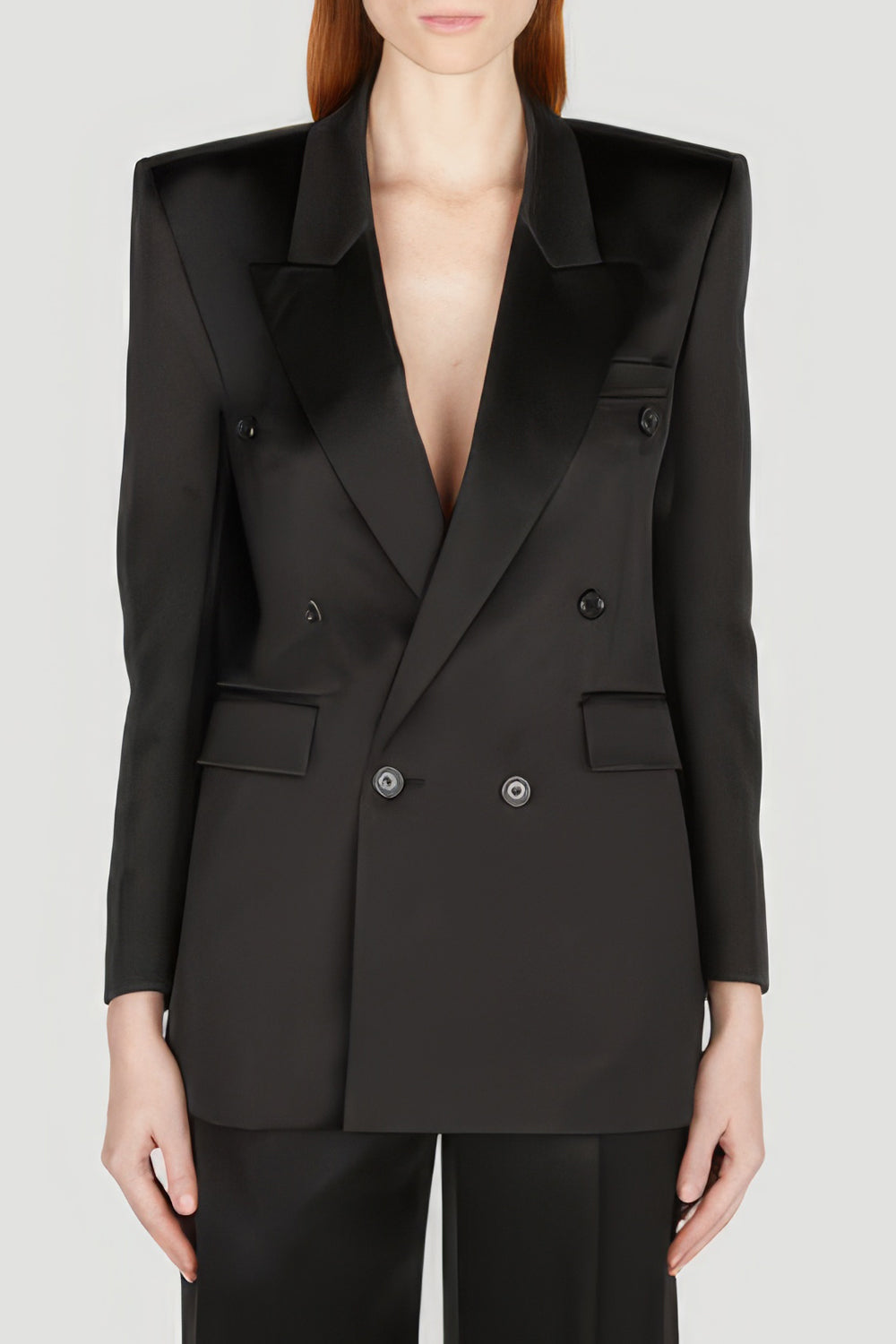 Double-Breasted Structured Blazer