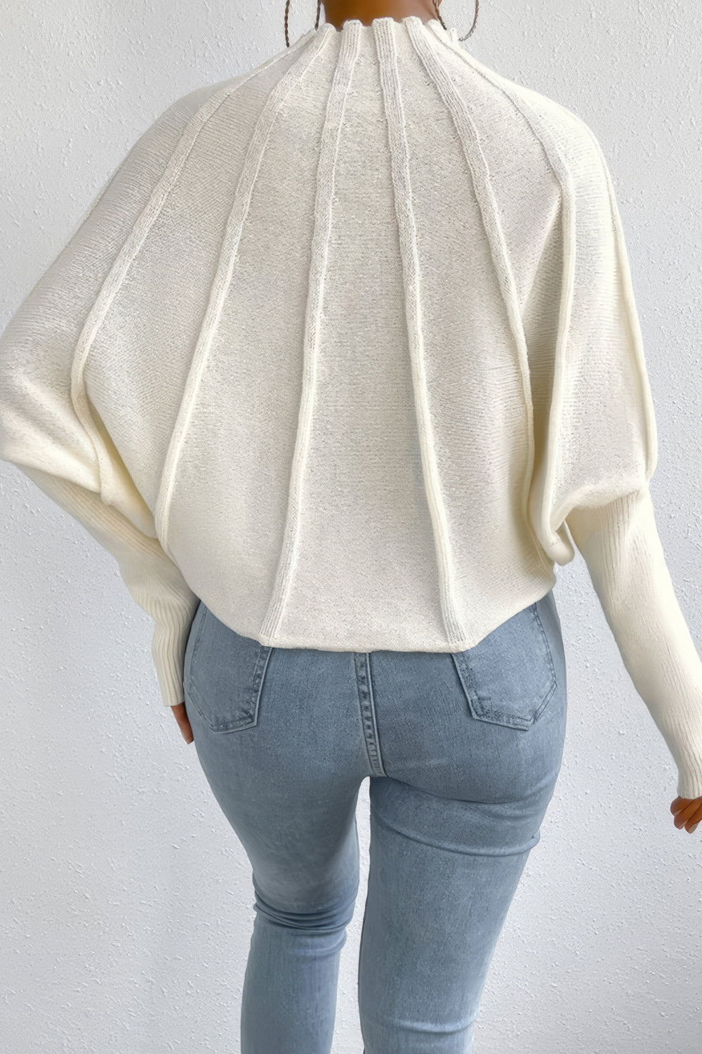 Contemporary Ribbed Mock-Neck Sweater