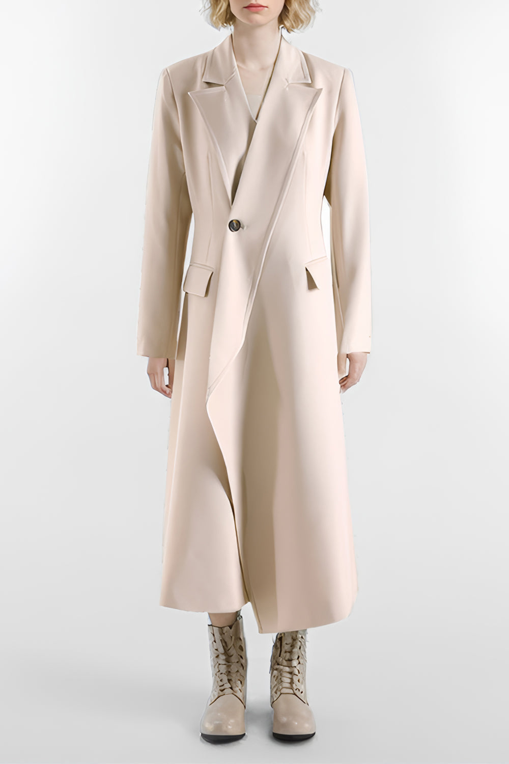 Asymmetric Tailored Maxi Coat