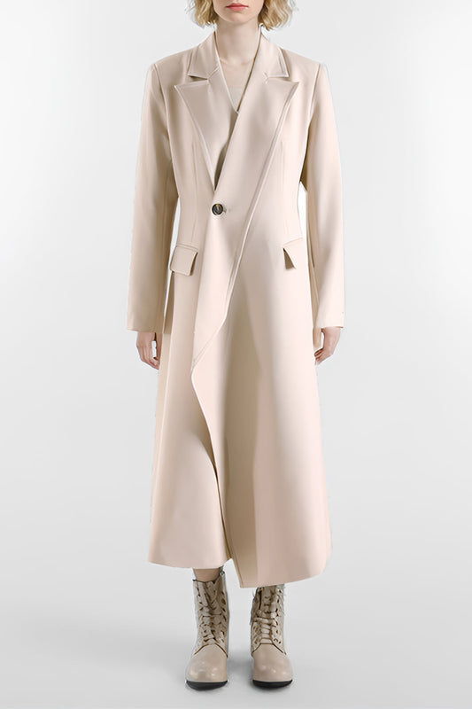 Asymmetric Tailored Maxi Coat