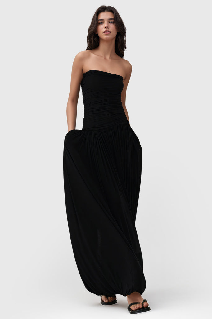 Jersey Maxi Dress - Black